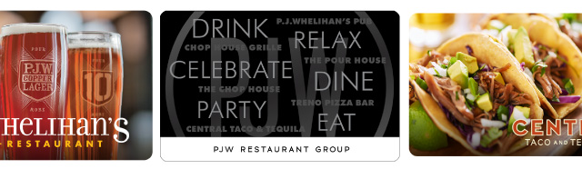 Image of PJW Restaurant Group Gift Cards